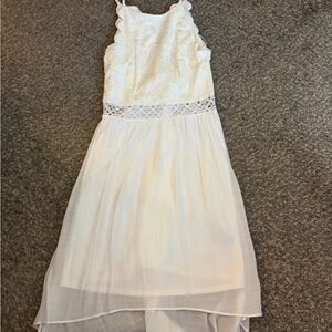 Elegant White Lace Kids Dress
